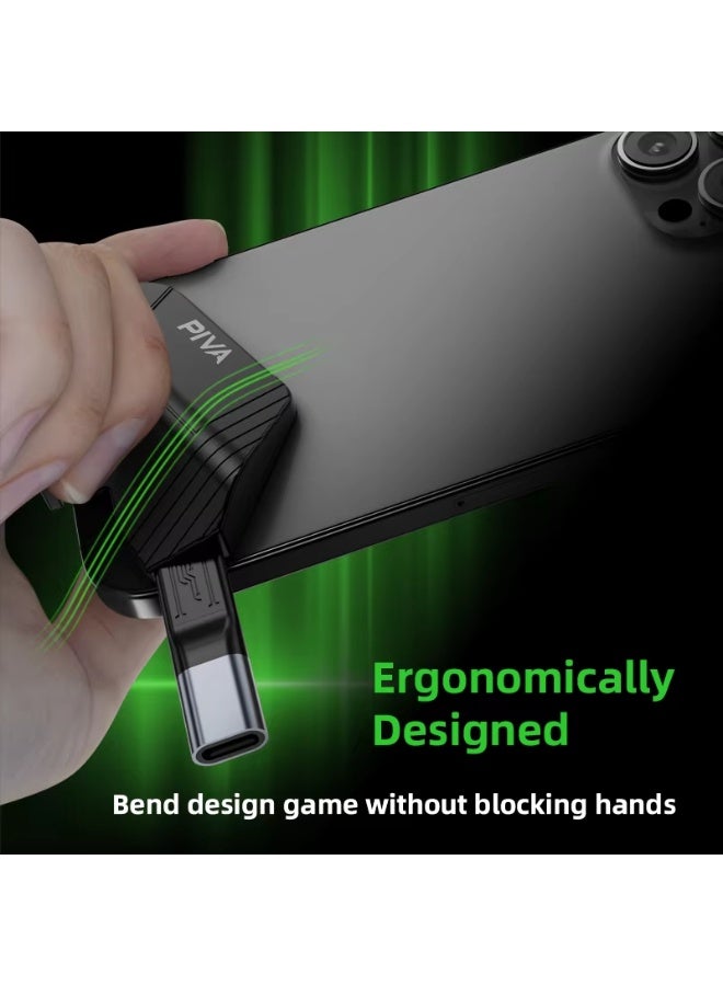 PIVA Gaming FPC Elbow Tail Plug Protector Type C – 90° Ergonomic Design, 4K@60Hz Support, 60W Fast Charging & 10Gbps Data for RedMagic, iPhone, Samsung, Android Devices, Mobile Phones - Image 5